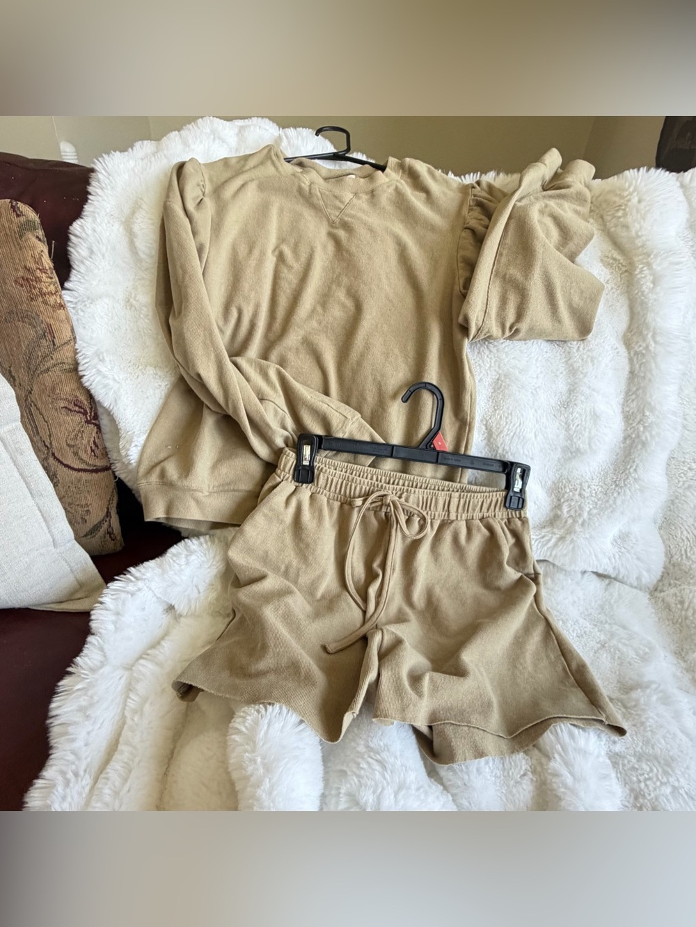 Women’s Athletic Drawstring set in Tan